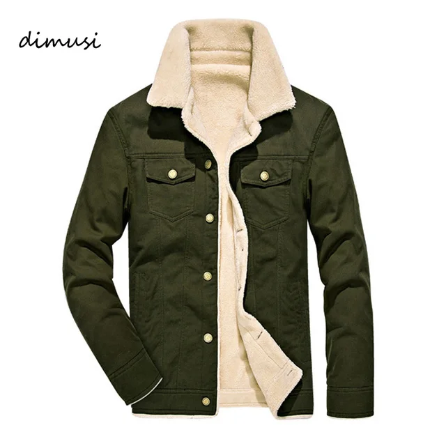 $US $27.73  DIMUSI Winter Bomber Jacket Men Air Force Pilot MA1 Jacket Warm Male fur collar Army Jacket tactica