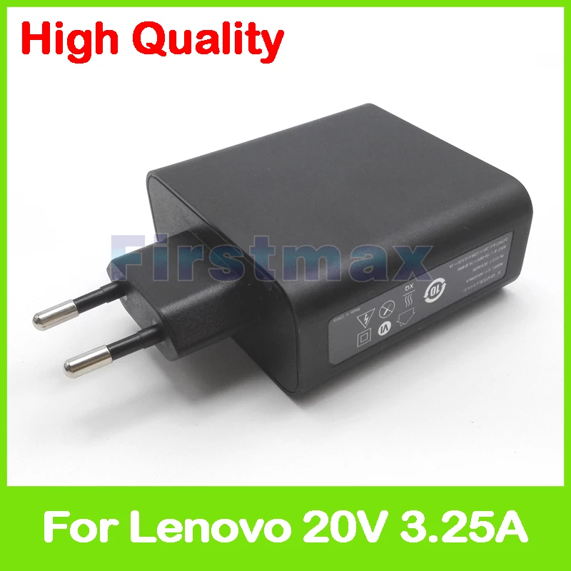 20 فولت 3.25a 5.2 فولت 2a usb ac محول الطاقة ل ينوفو اليوغا 900-13ISK 900S-12ISK اللوحي شاحن 5A10G68679 ADL65WLG الاتحاد الأوروبي التوصيل