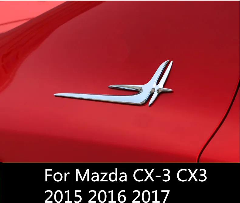 

For Mazda CX-3 CX3 2015 2016 2017 Car Wing Side Badge Fender Emblem Right & Left Side Car Sticker Exterior decoration