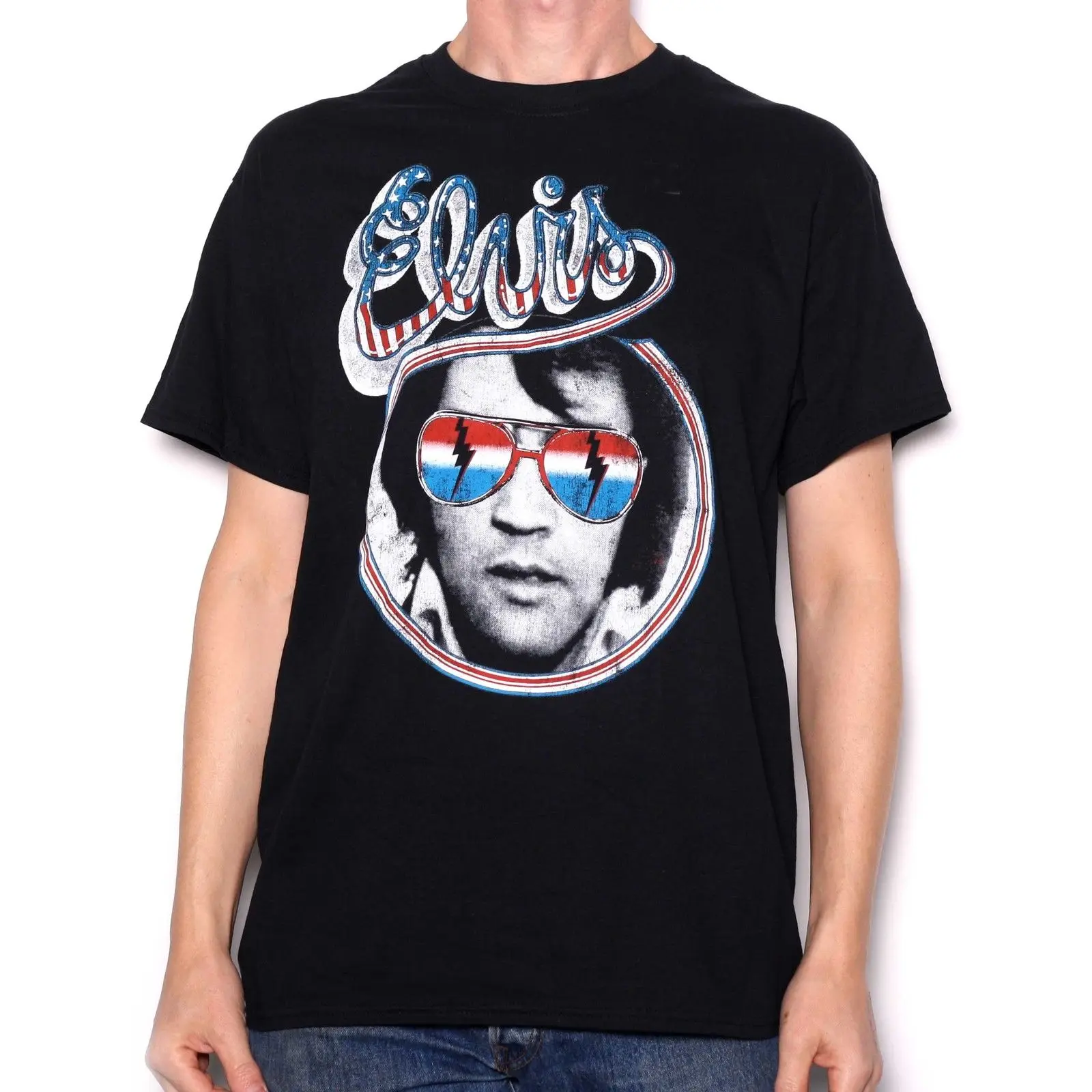 Футболка Elvis Presley-TCB Glasses 100% Официальный импорт в ретро-США отличная редкость! с
