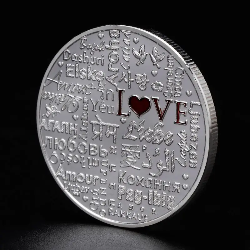 Памятная монета Love Birds парная Летающая коллекция монеты сувениры покрытые из