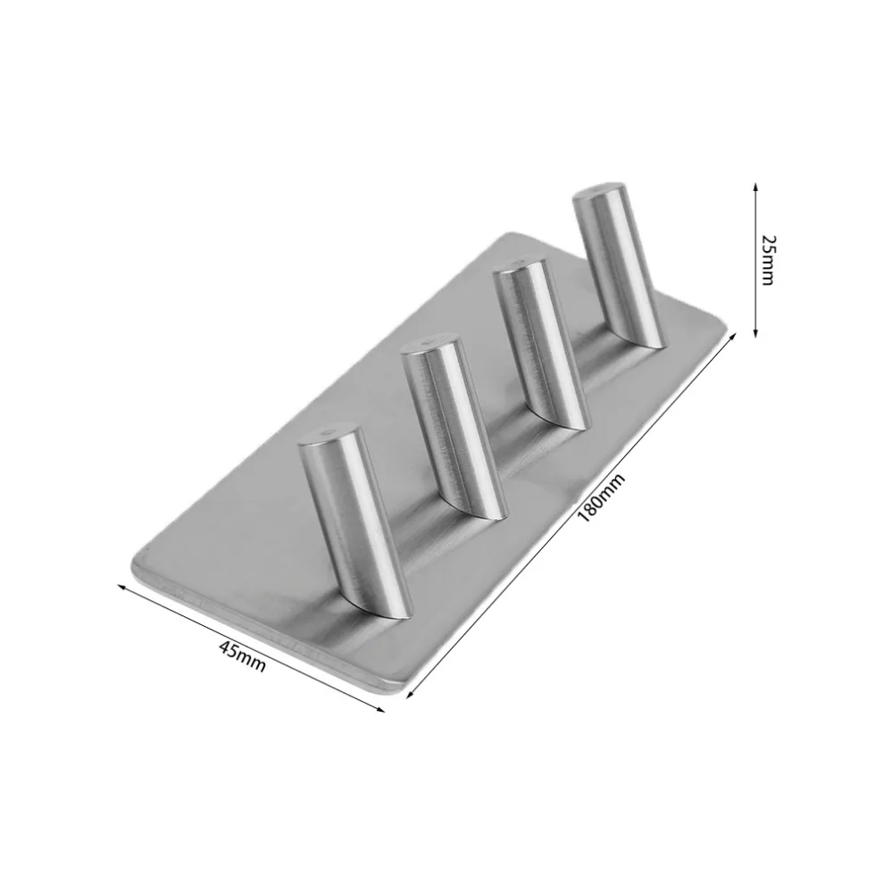304 нержавеющая сталь 3 м самоклеющийся крючок для шляп, вешалка для ключей для ванной, кухни, полотенец, настенная вешалка, липкая вешалка