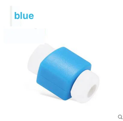 10 шт./лот, цветной USB кабель для зарядки и передачи данных, защита для наушников, защита для iphone 5, 5s, 6, 7, защита USB кабеля - Цвет: Blue