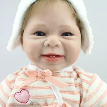 Новорожденных моделирование Babydoll силиконовая, виниловая кукла Обучающие просветление Игрушки для маленьких девочек подарок