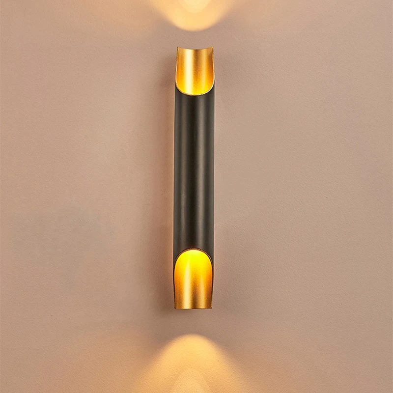 Conduziu a Luz da Parede Luz de Parede Led para Cima para Baixo Moderna Lâmpada v Alumínio Nordic Decorar Arandela Casa Interior Quarto Ac100v – 220