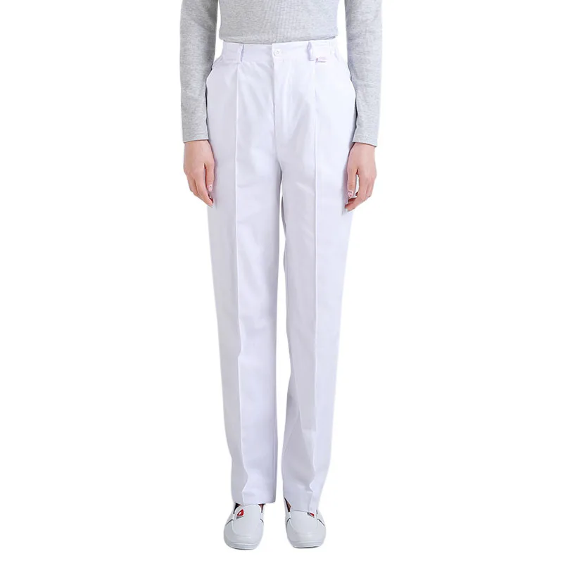 Лидер продаж детские штаны для кормления Для женщин скраб Medica брюки врач-медсестра рабочая одежда больница длинные брюки больших размеров Размеры с эластичной резинкой на талии - Цвет: White