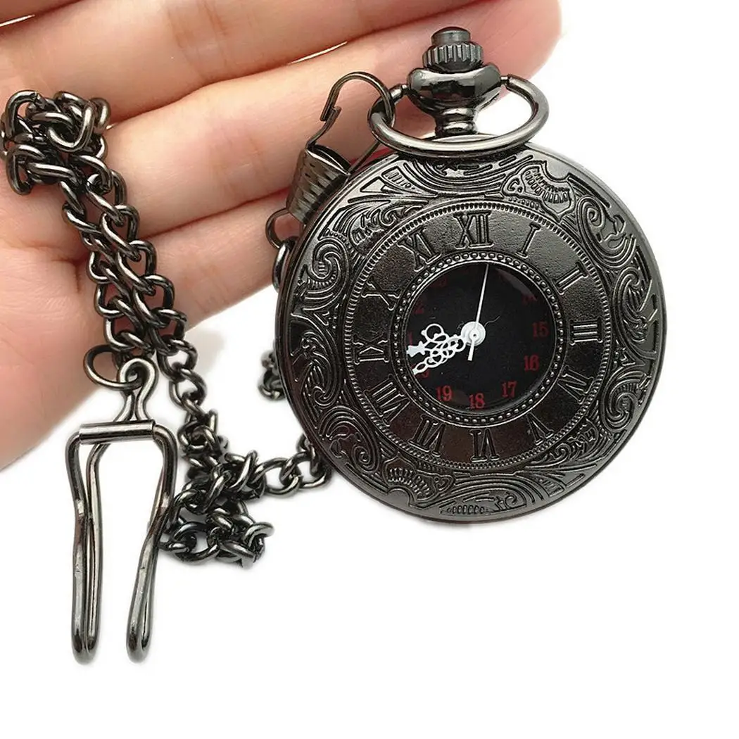 

Retro Men Women Pocket Watch Roman Mechanical Round Double 10mm/0.4inch Display Metal Watch 37mm/1.5inch
