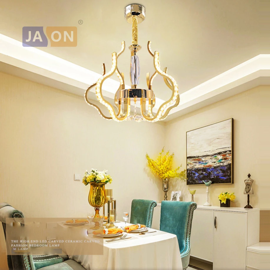 

LED Nordic Stainless Steel Crystal Aluminum LED Lamp LED Light.Pendant Lights.Pendant Lamp.Pendant light For Foyer Dinning Room