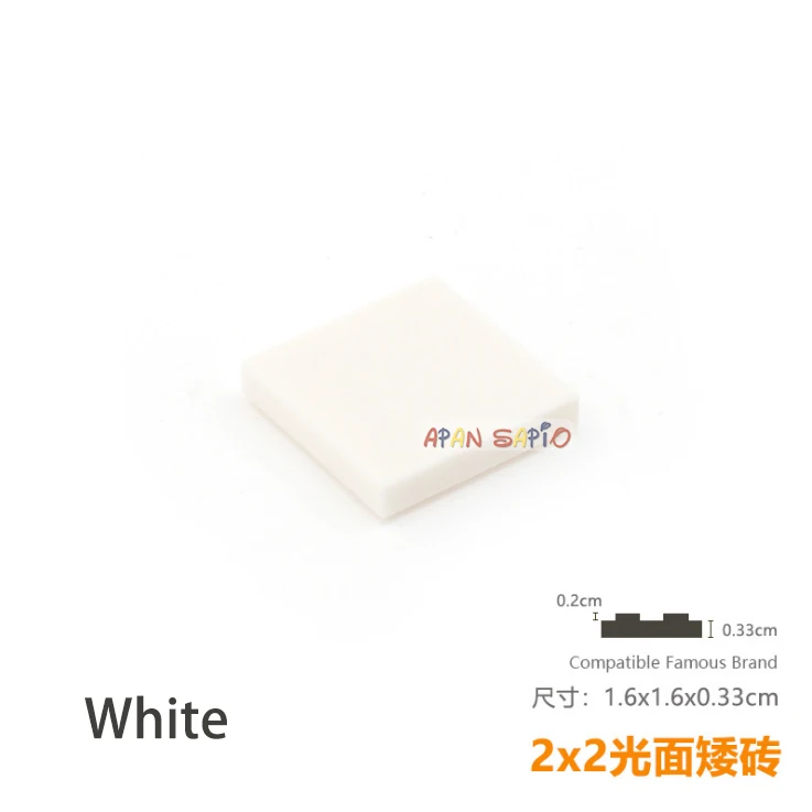 Set of 50 DIY Smooth 2x2 Building Bricks – Educational Construction Toys