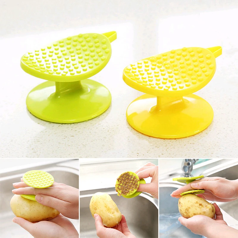 JX-LCLYL New Multi-function Vegetable Brush Potato Easy Cleaning Tools Kitchen Gadgets PP