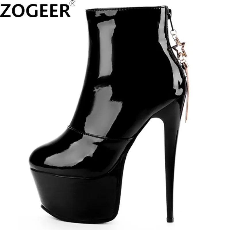 

Plus size 48 New Women Ankle Boots PU Leather Fashion High Heels Sexy Boots Red White Platform Wedding Party Ladies Shoes Woman