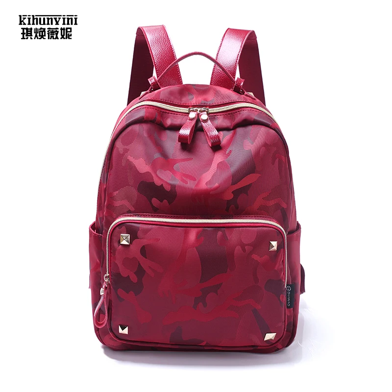 KIHUN Модный женский рюкзак водонепроницаемые плотные Оксфорд рюкзаки Camo 2018 новый