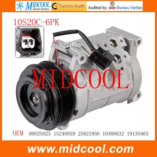 

HIGH QUALITY AUTO AC COMPRESSOR 10S20C 89025025 1540059 25821956 10368632 19130463
