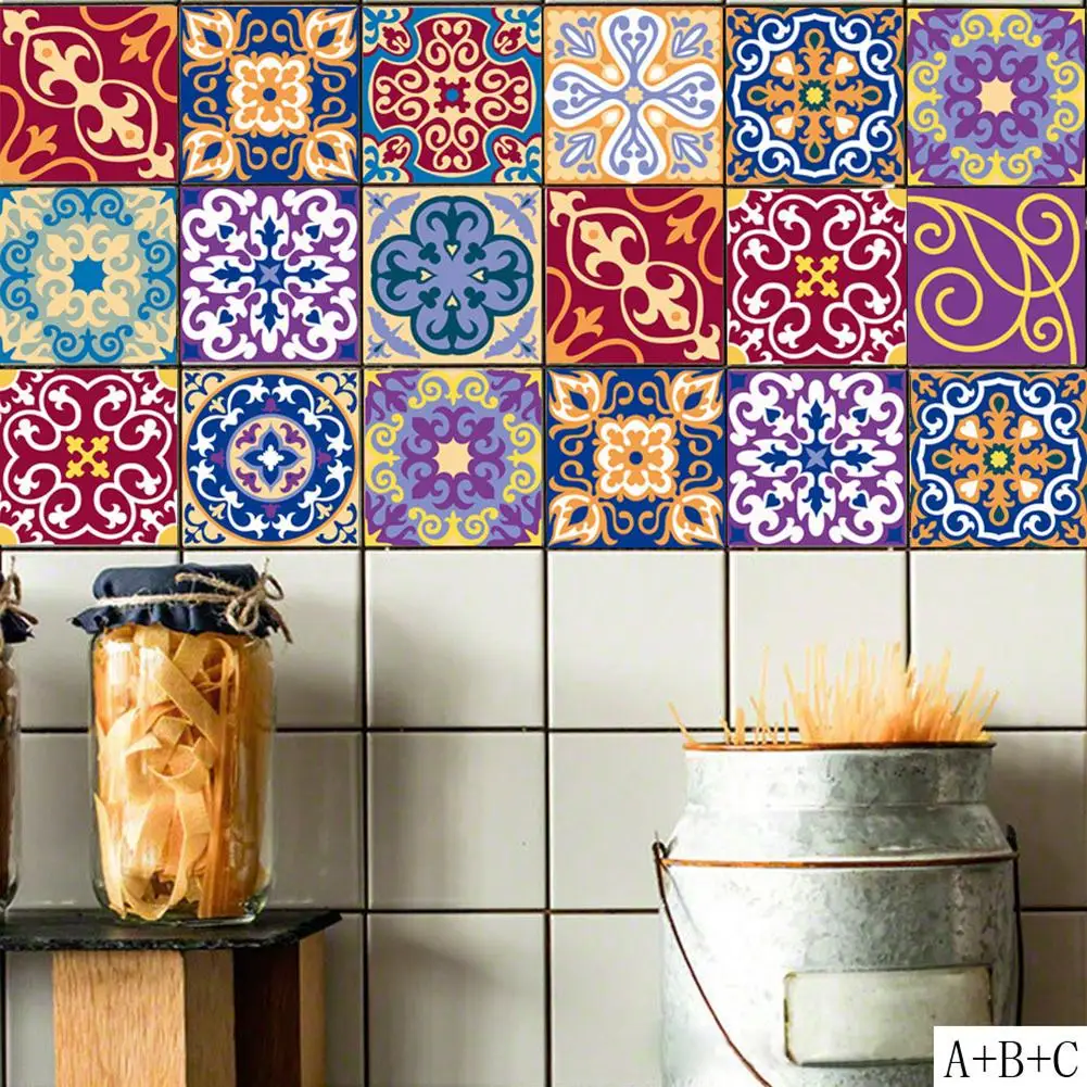 100 20cm Diy Mosaic Wall Tiles Stickers Waist Line Wall Sticker Kitchen