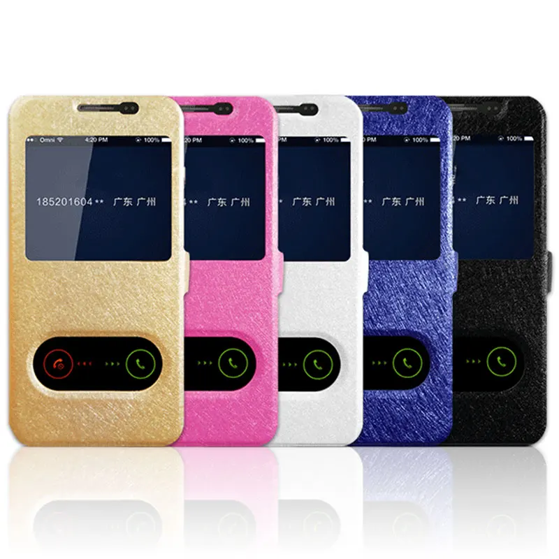 

For Samsung Galaxy J5 2017 J530F Case 5.2" Quick Answer View Window Flip Silk PU Leather Case For Samsung J5 2017 Phone Cases