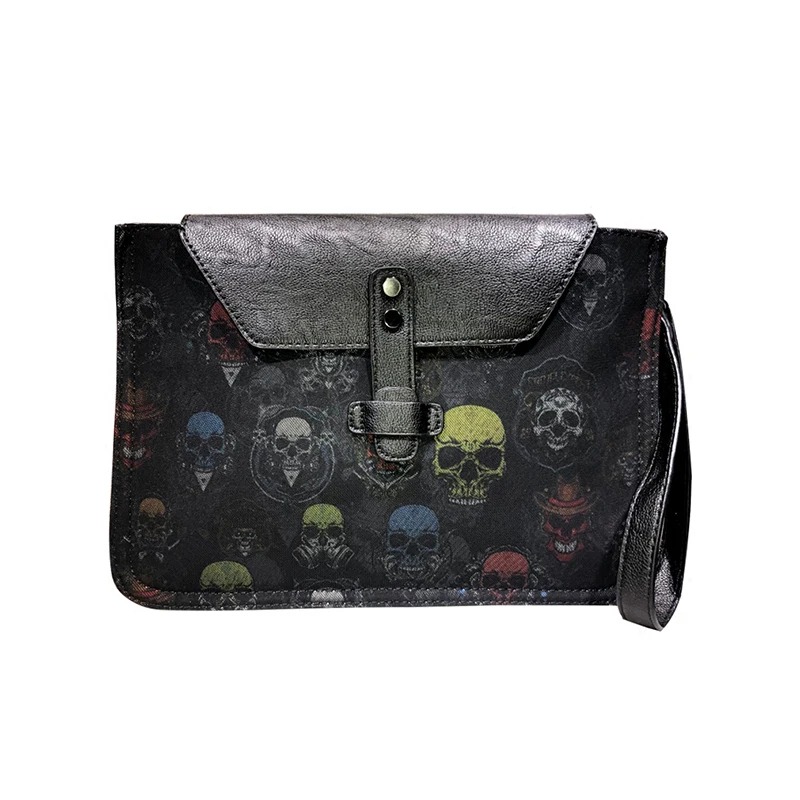 

Fashion Women Design Brand Skull Printing Envelope Crossbody Bag Clutch Handbag Ladies Shoulder Clutch Evening Bags For Party