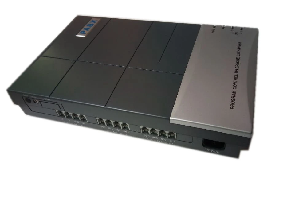 208CS Telephone mini pbx system / Telephone switch 2 lines +8 output phone ports