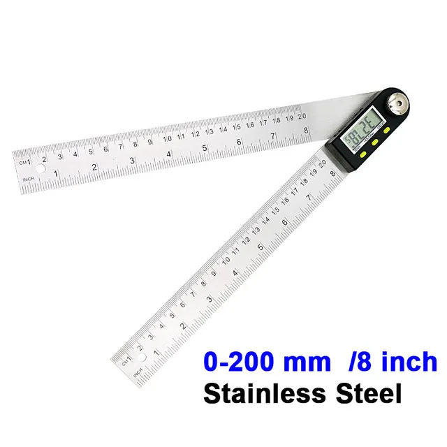 Digital Meter Angle Inclinometer 200 mm 8'' Angle Digital Ruler Electron Goniometer Protractor finder Measuring Tool