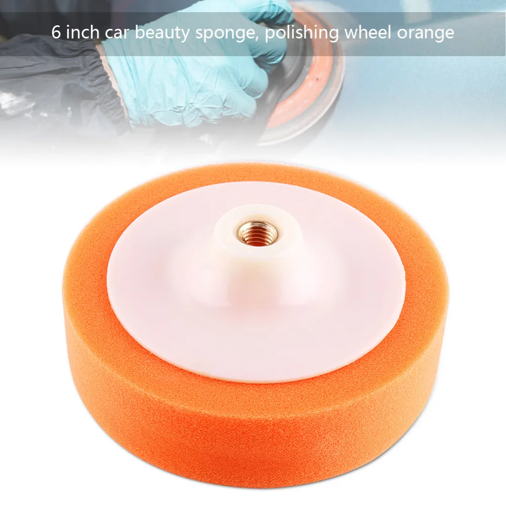 

6" Car Polisher Buffer Orange Pad Kit Polishing Pads Sponge Polishing Buffing Waxing Pad Wheel Car Accessories Free Shipping