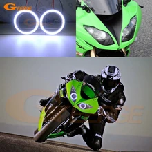 Для Kawasaki Ninja ZX-6R 2009-2012 отличные ангельские глазки Ультра яркое освещение COB комплект светодиодов «глаза ангела» halo ring