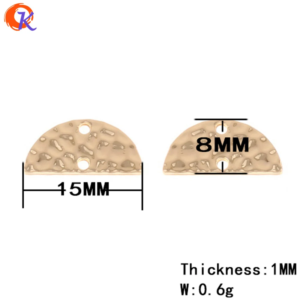 Cordial дизайн 100 шт. мм 8*15 мм ювелирные аксессуары/разъемы ювелирные изделия/цинковый сплав/золото полукруглой формы/ручной работы/серьги
