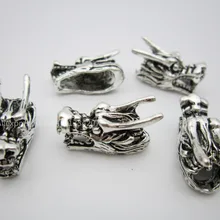 5 шт./лот тибетский серебряный дракон Волосы Заплетены страх dreadlock бусы, кольца труба костюм для около 5-7 мм тонких косичек