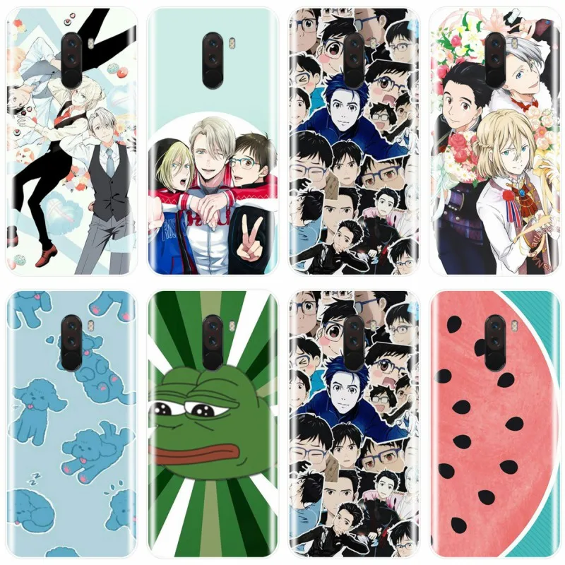 Yuri On Ice лягушка мем Pepe PUBG мультяшный арбуз телефон случай для redmi Примечание 4 5 6 7