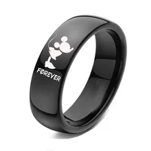 Forever Together свадебные кольца для мужчин и женщин черный цвет пара Promise Band Alliance Bijoux