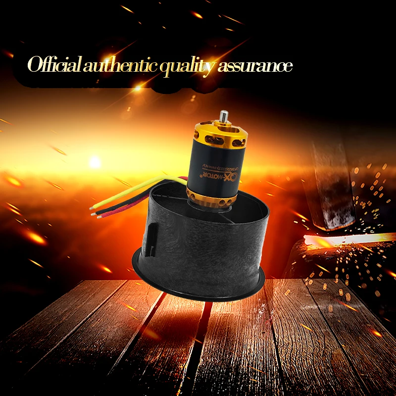 Canalizado para rc Motor com 12 Qx-motor Faça Você Mesmo Drone 64mm Edf Definir 2822 3800kv Brushless Lâminas Ventilador Avião Modelo Peças 4 3800kv brushless motor com 12 lâminas ventilador