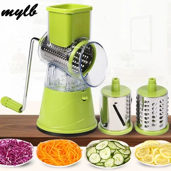 

mylb Manual Vegetable Cutter Slicer Kitchen Accessories Multifunctional Round Mandoline Slicer Potato Cheese Kitchen Gadgets