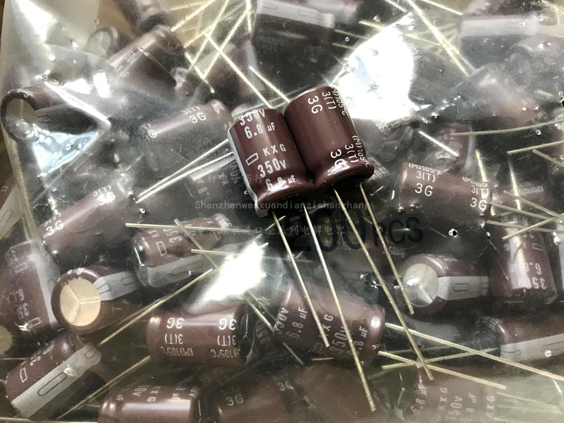 

2018 hot sale 10pcs Japan original NIPPON 350V6.8UF Electrolytic Capacitor 6.8uf 350V KXG series 10*16 Free shipping