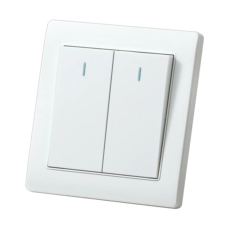 

MVAVA Push Button Lamp Wall Switch 16A 250V 2 Gang 1 Way Light Switches Luxury White Panel Factory Direct Sale Free Shipping