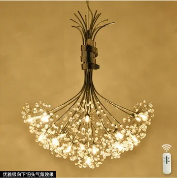

Modern Led Crystal Pendant Lights Fixture for Dining Room Kitchen Flower Dandelion Design Hanging Pendant Lamp