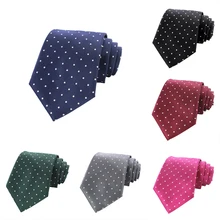 JEMYGINS оригинальные модные мужские шелковые галстуки галстук тонкий черный свадебный галстук синие галстуки мужские галстуки в горошек для мужчин Gravata 8 см