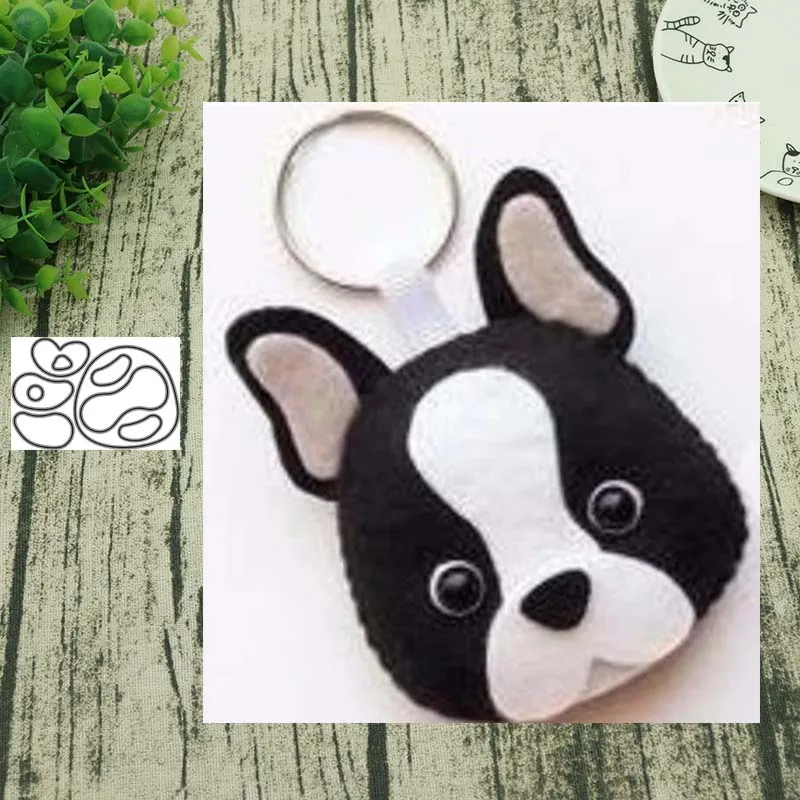 

Metal cutting dies cut build up Pet dog print smile collage Scrapbook PAPER CRAFT card album stencils craft die