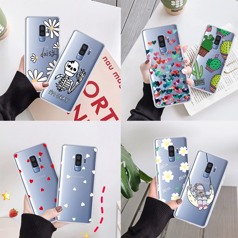 

Soft TPU Case For Samsung Galaxy S9 S8 Plus S7 Edge Note8 A5 A6 A7 A8 Plus 2018 J3 J4 J6 J5 J7 2017 2018 Pattern Back Cover Capa