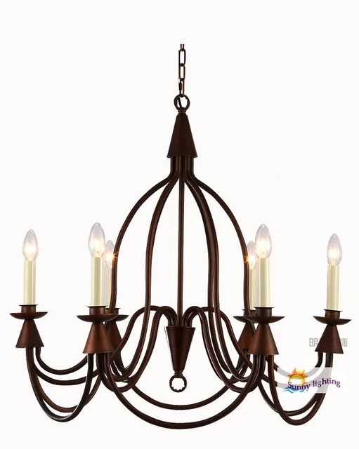 Antique Chandelier Led Crystal Candelara Candle Holder Lamps Iron Antique chandelier led crystal candelara candle holder lamps iron American country chandeliers dining room hotel hanging - Antique Chandelier Led Crystal Candelara Candle Holder Lamps Iron