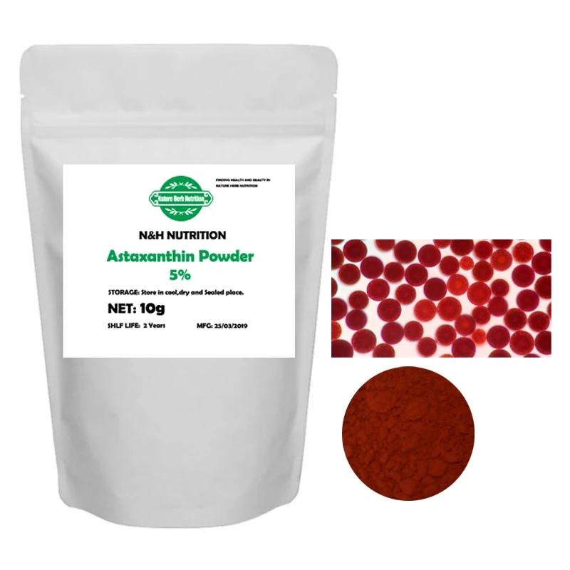 Чистая природа 10g 100g 5% астаксантин порошок Xia Цин Su haematococcus Pluvialis экстракт для