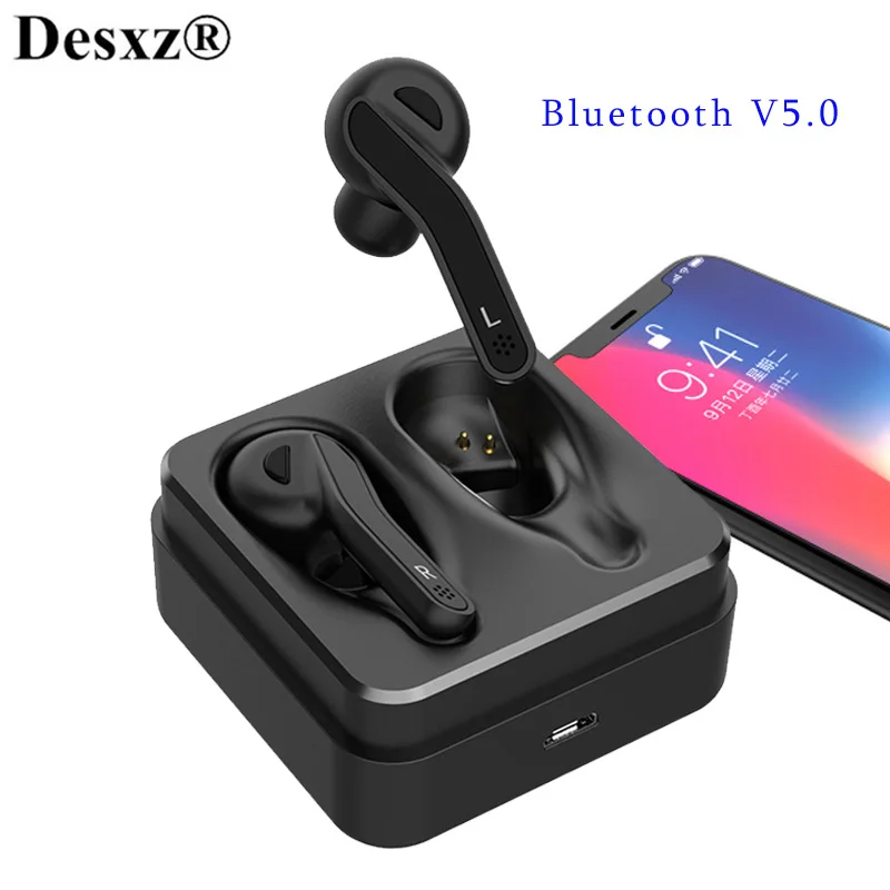 

Desxz Wireless Bluetooth 5.0 Headsets Earphone Double Stereo Music Earbuds With Charging Box For iPhone Android xiaomi sony
