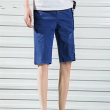 Мужские шорты, летние мужские хлопковые повседневные шорты, качественные шорты с эластичной резинкой на талии, модные брендовые мужские шорты