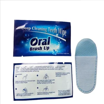 

50/100PCS dental material Teeth Whitening Teeth Wipe Oral Brush Up Dental Clean Textured Finger Deep Cleaning Wipes Oral Hygiene