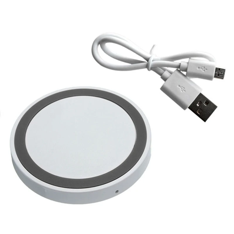 1Pcs Universal Qi Wireless Charger Charging Transmitter Power Adapter Pad For Samsung Galaxy S6 LG With Micro USB Cable