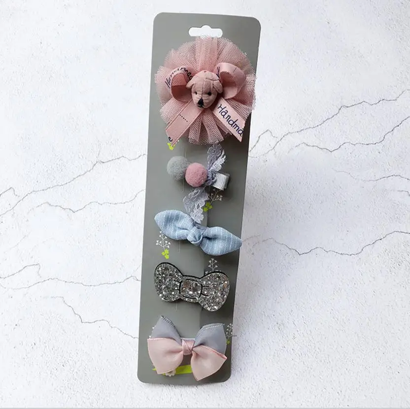 Generic Girls Hairpin Set Flower Cartoon Bear Hair Clips Jumia Nigeria