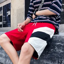 Японский стиль летние мужские шорты винтажные свободные хлопковые шорты в повседневном стиле до колена Короткие Hombre