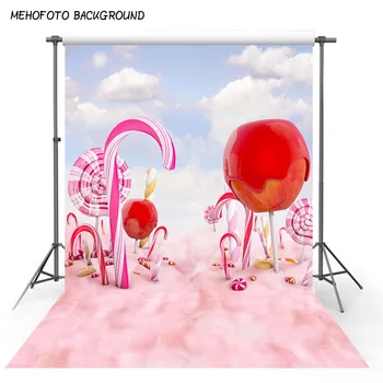 

MEHOFOTO Pink Candy Bar Birthday Photo Backdrop Baby Children Photography Backdrops Customized Backgrounds For Photo Studio