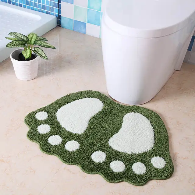 Creative Feet Shape Bathroom Carpets Non Slip Bath Mat Foot Floor Pad