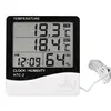 Room Indoor and Outdoor Electronic Temperature Humidity Meter Digital Thermometer Hygrometer Weather Station Alarm Clock HTC-2 ► Photo 1/6