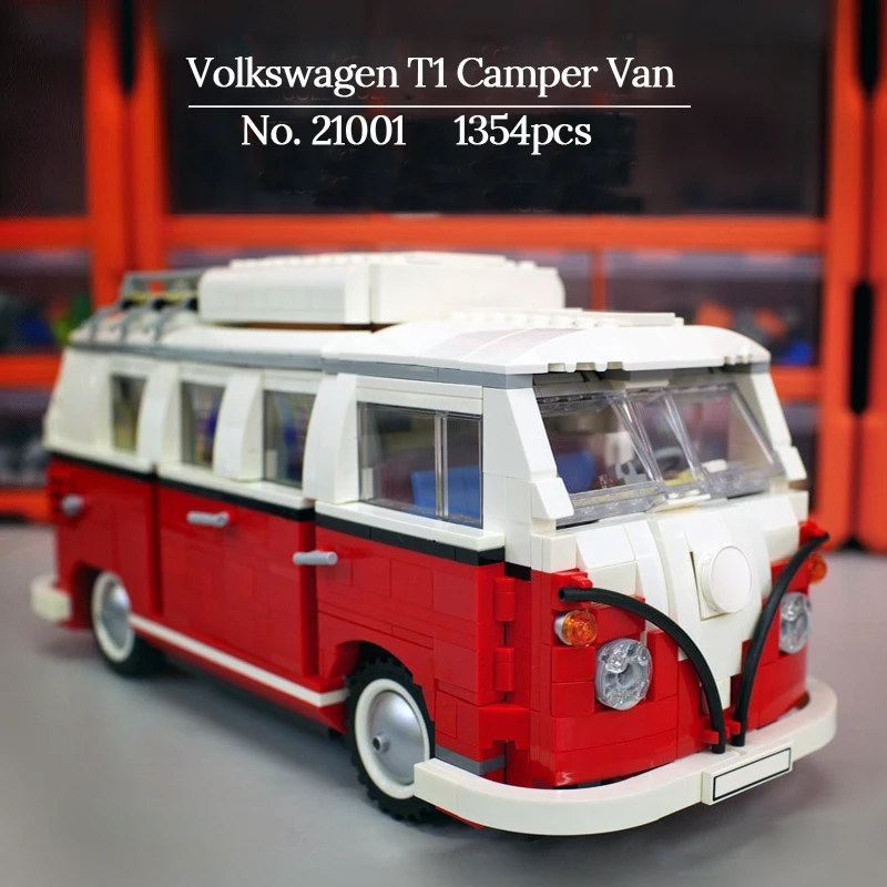 

Lepin 21001 Volkswagen T1 Camper Van 1354pcs/21002 Cooper 1108pcs Building Blocks Bricks Toys Compatible Legoing 10220 10252