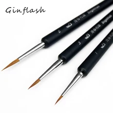 3 шт./лот, акварельные масляные художественные линии для рисования, кисть для рисования ногтей, кисть для каллиграфии, ручка в стиле клабората, краска AHB019
