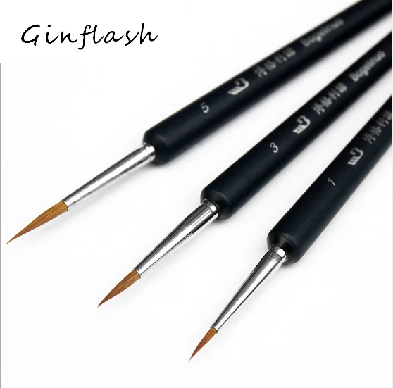 3pc Lot Watercolor Oil Art Drawing Lines Paint Brush Nail 3pc Lot Watercolor Oil Art Drawing Lines Paint Brush Nail Painting Calligraphy Pen